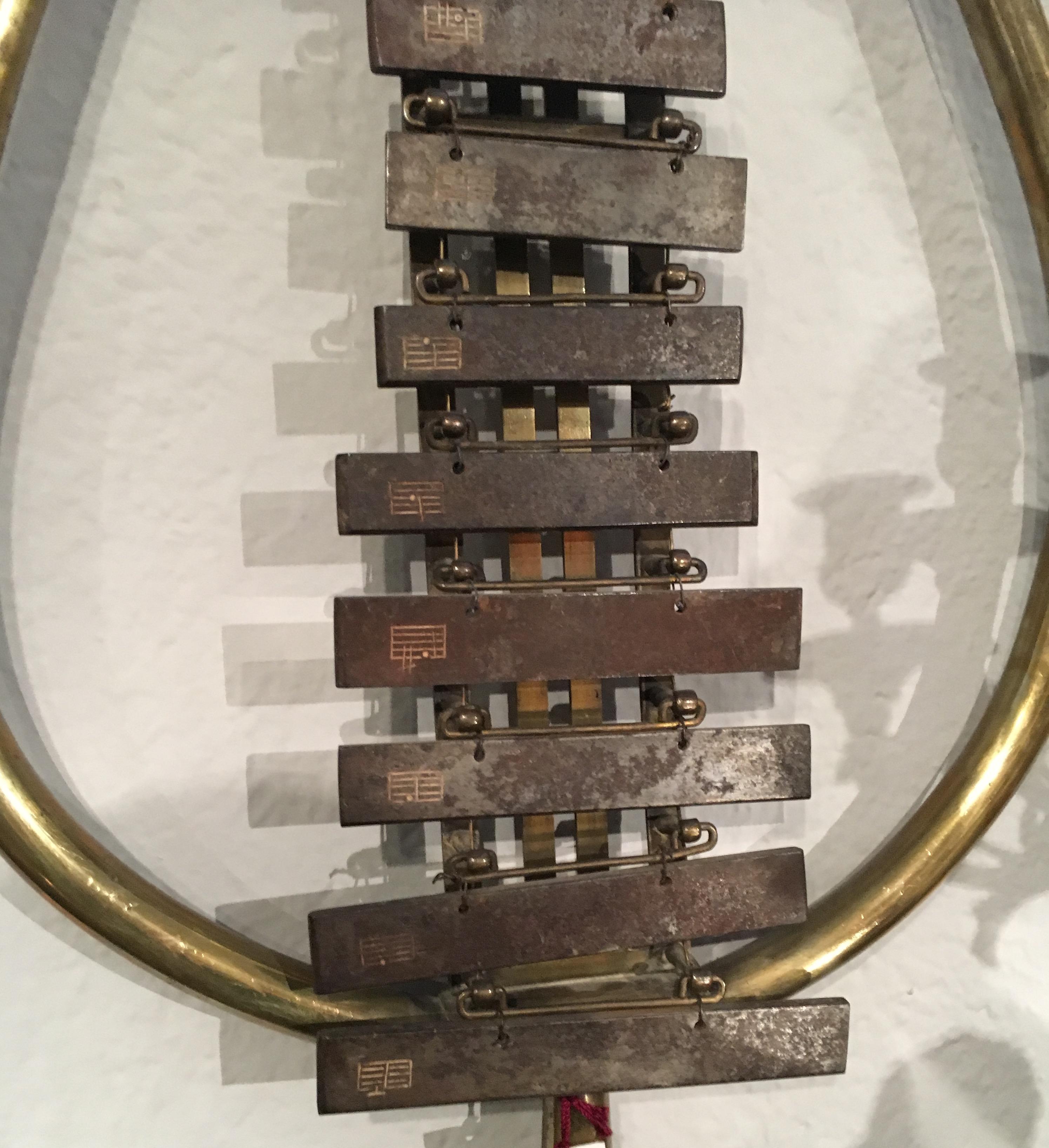Xylophone musical instrument, made of steel and bronze, 19th century.
 
