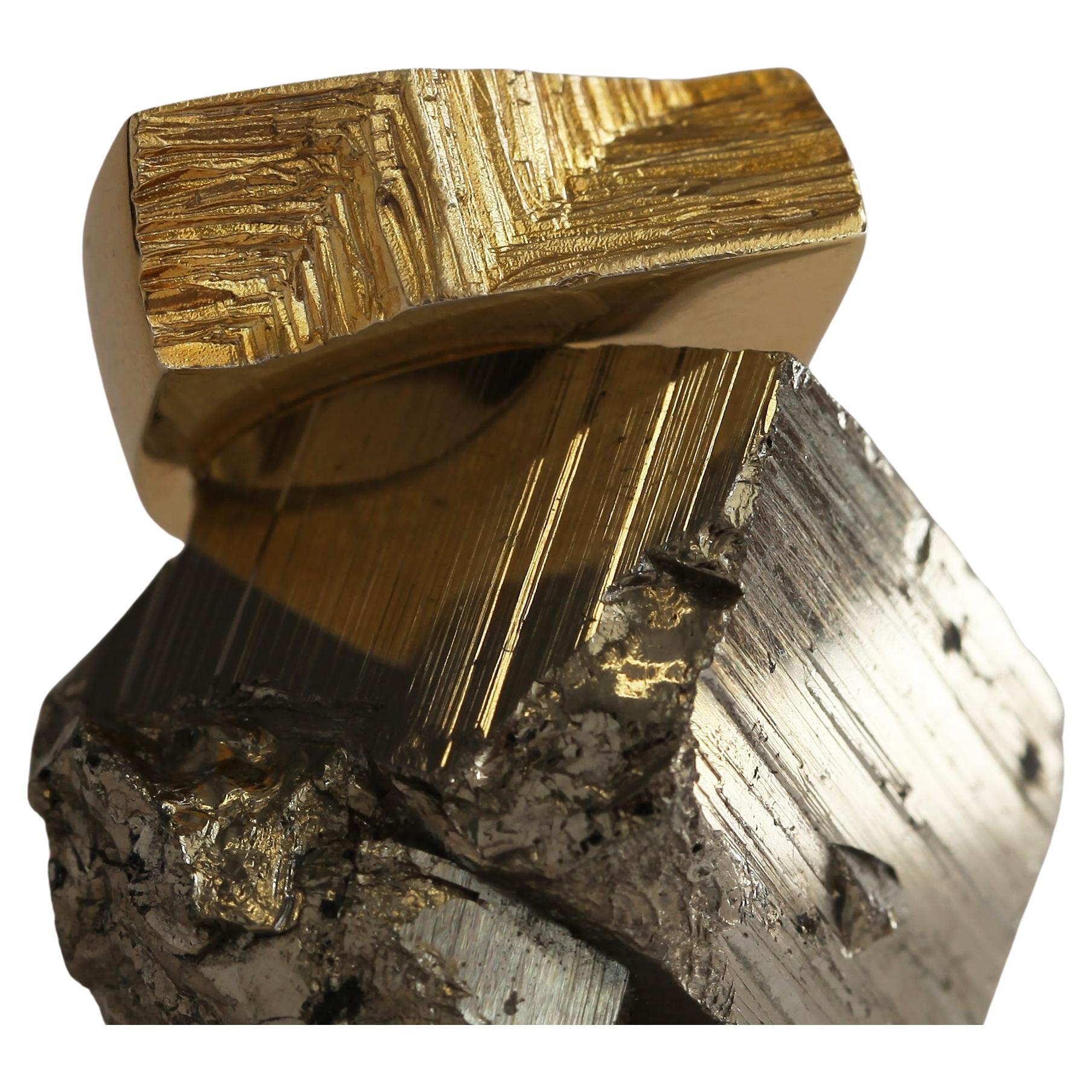 XYZ In Signum Modernist Sculptural Gold Statement Ring