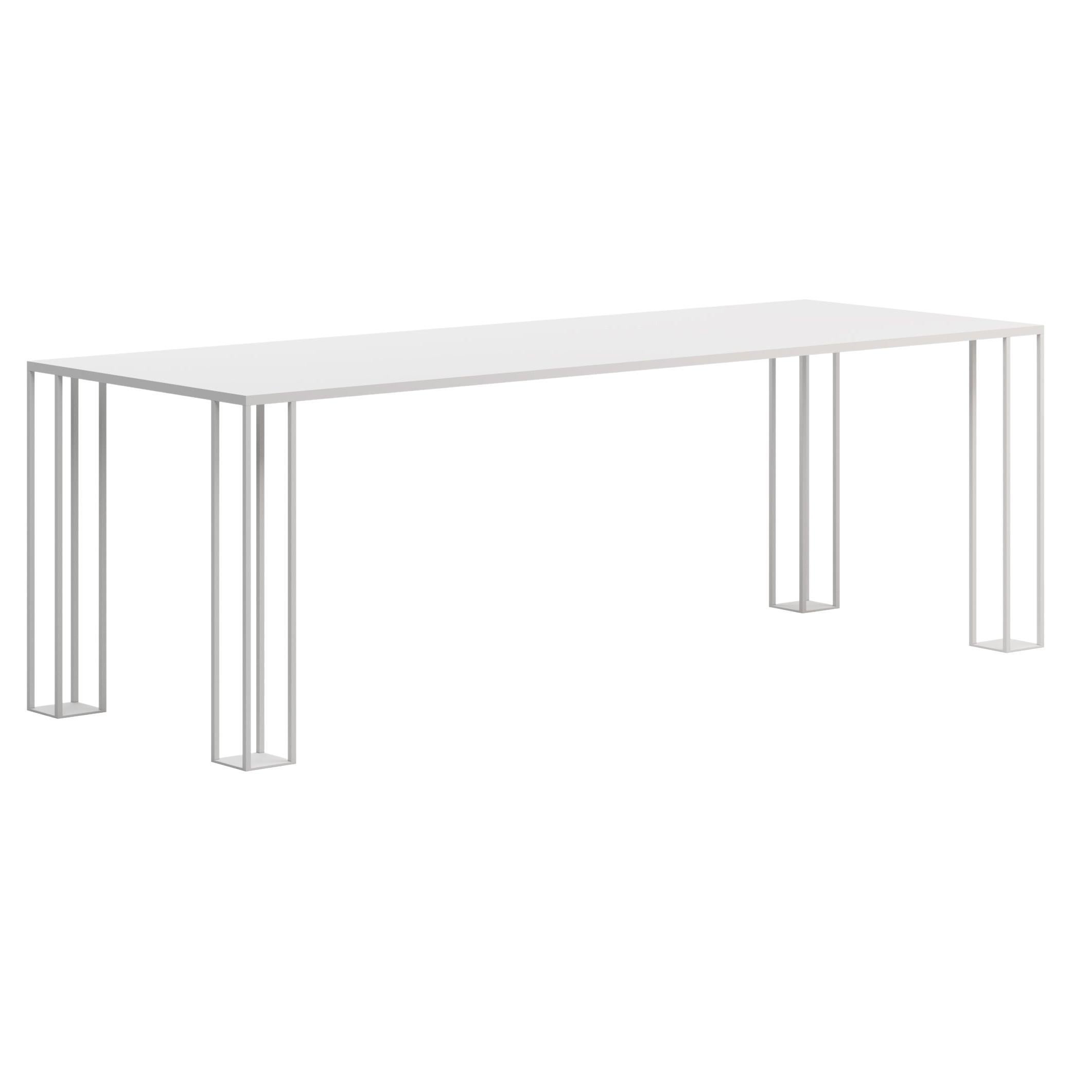 XYZ Steel Dining Table - white For Sale