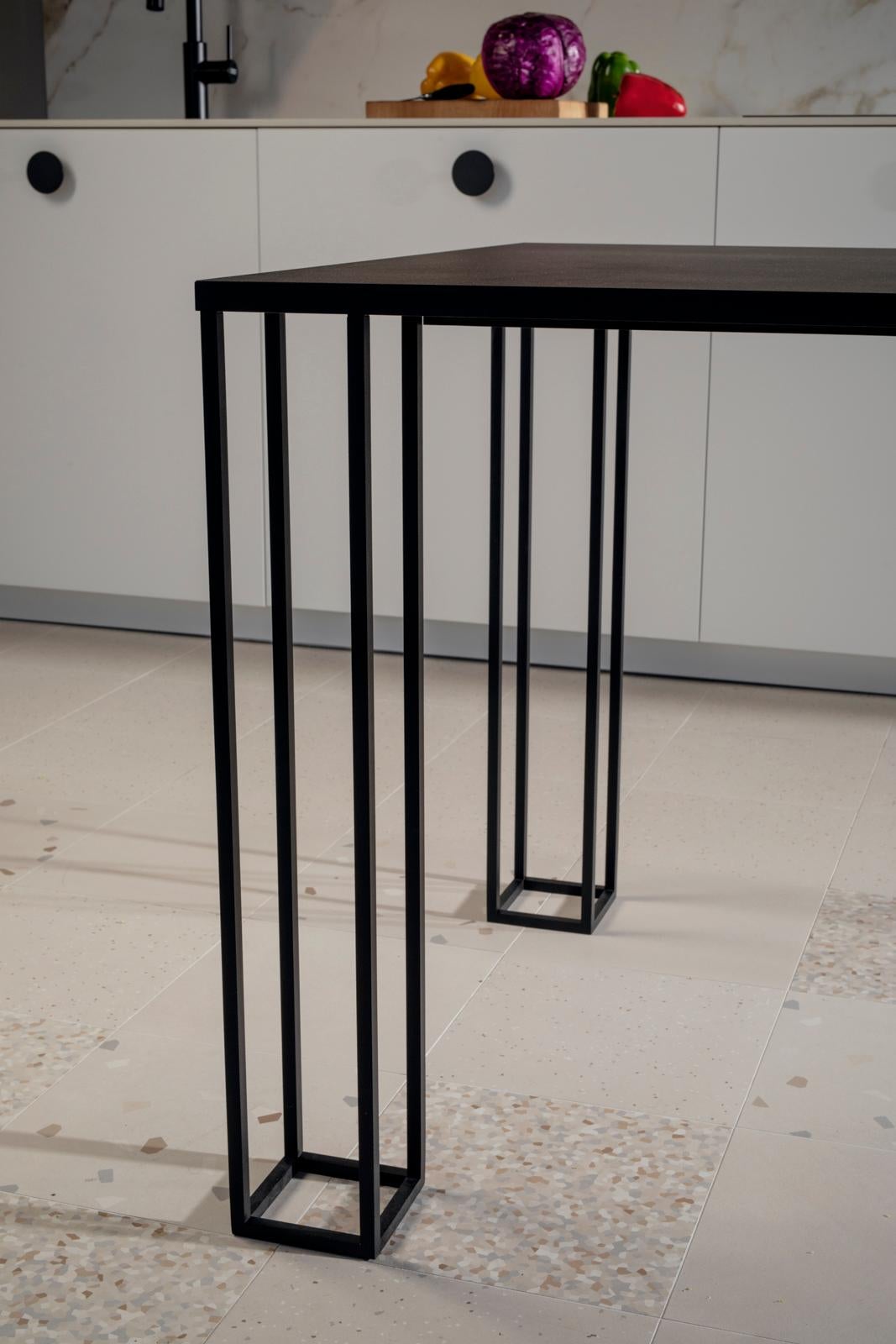 Contemporary XYZ Steel Table black For Sale