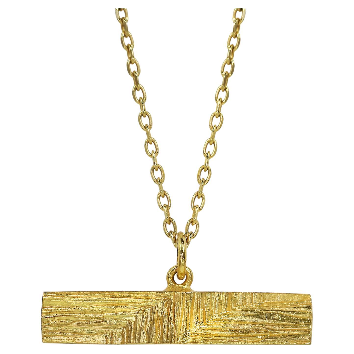 XYZ Trabea Modernist Gold Statement-Anhänger - Agata Karwowska im Angebot