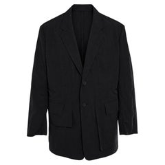 Y-3, Black crinkled blazer