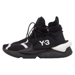 Y-3 Scarpe da ginnastica basse in tessuto a maglia nera Taglia 39.5