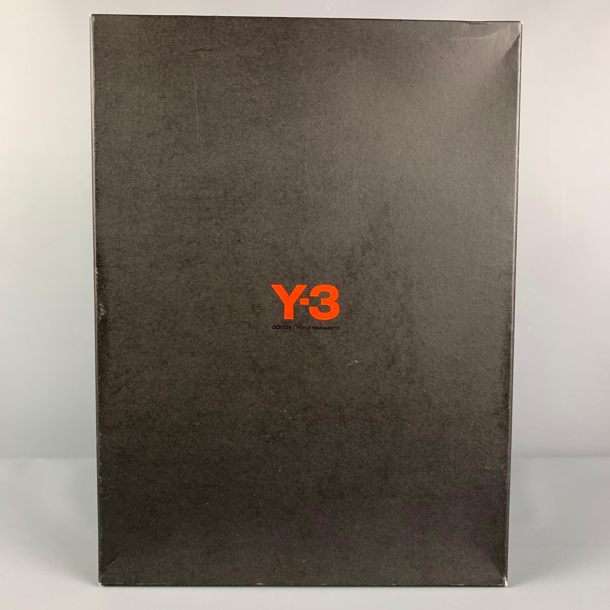 Y-3 by YOHJI YAMAMOTO Size 12 Black White Mixed Fabrics Low Top Sneakers 2