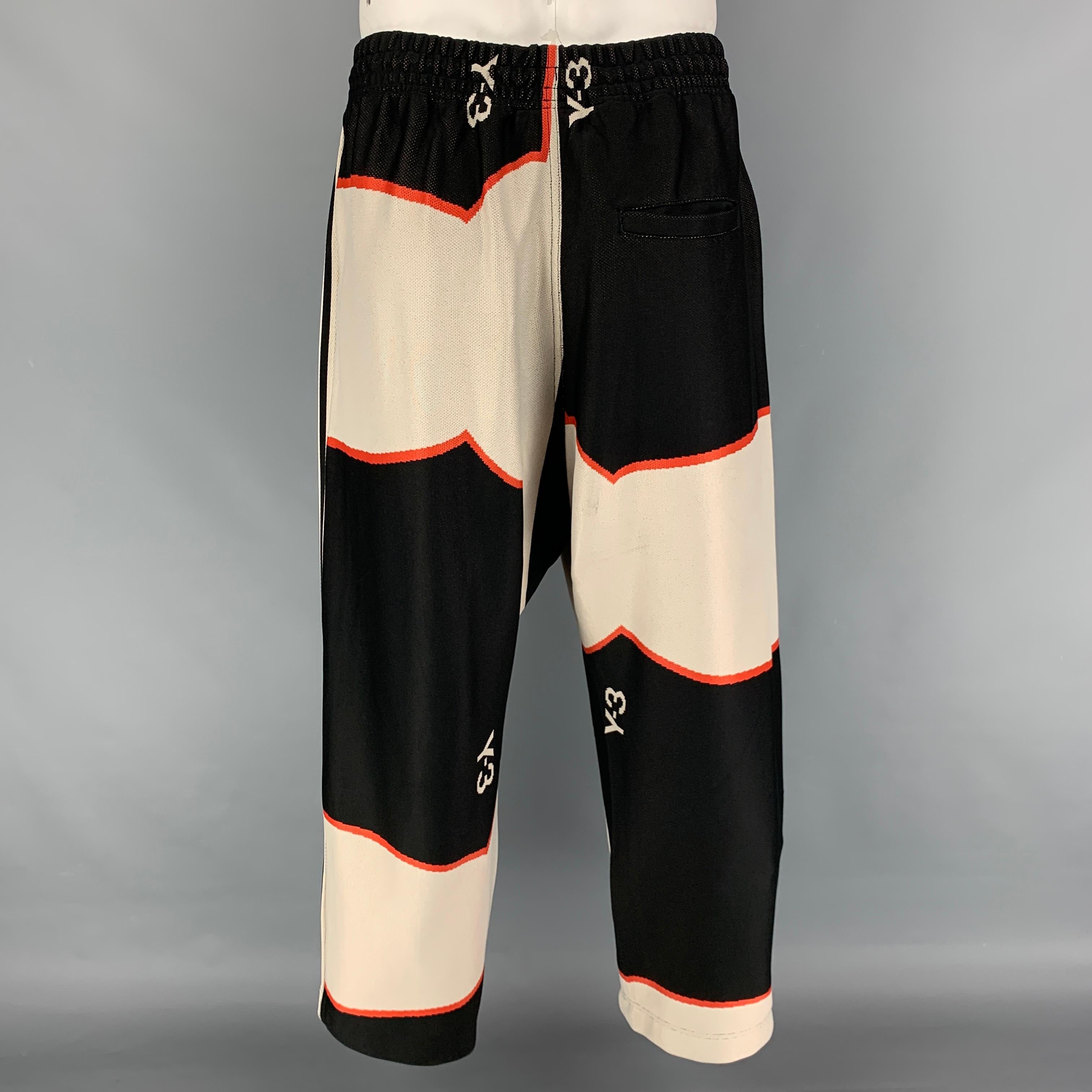 Y3 by YOHJI YAMAMOTO Size XL Black Cream Color Block Polyester