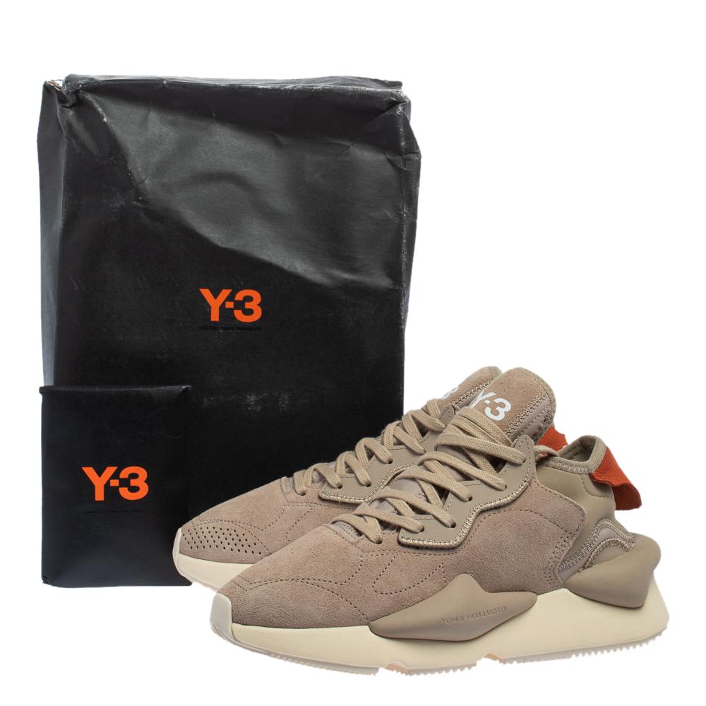 Y-3 Kaiwa Beige Wildleder Lace Up Sneakers Größe 38.5 4