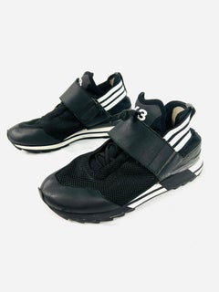 Sneakers Y-3 Rhita Sport bianche e nere, misura 38