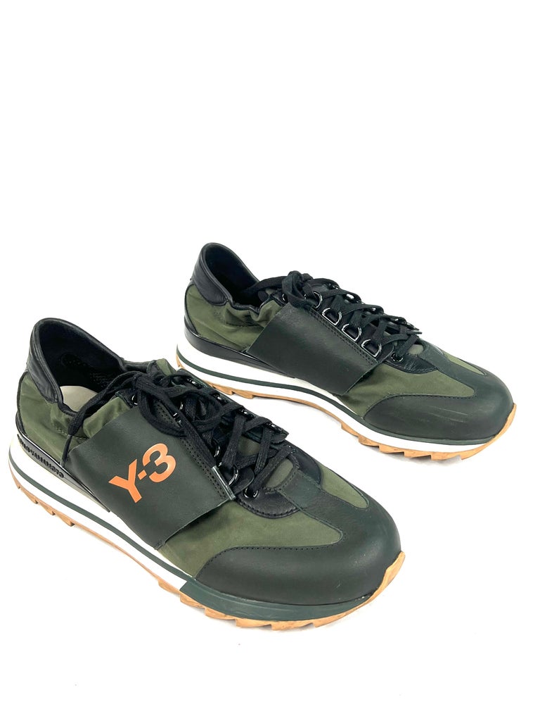 Y-3 Rhita Sport Green Trainers Sneakers, Size 7 For Sale at 1stDibs