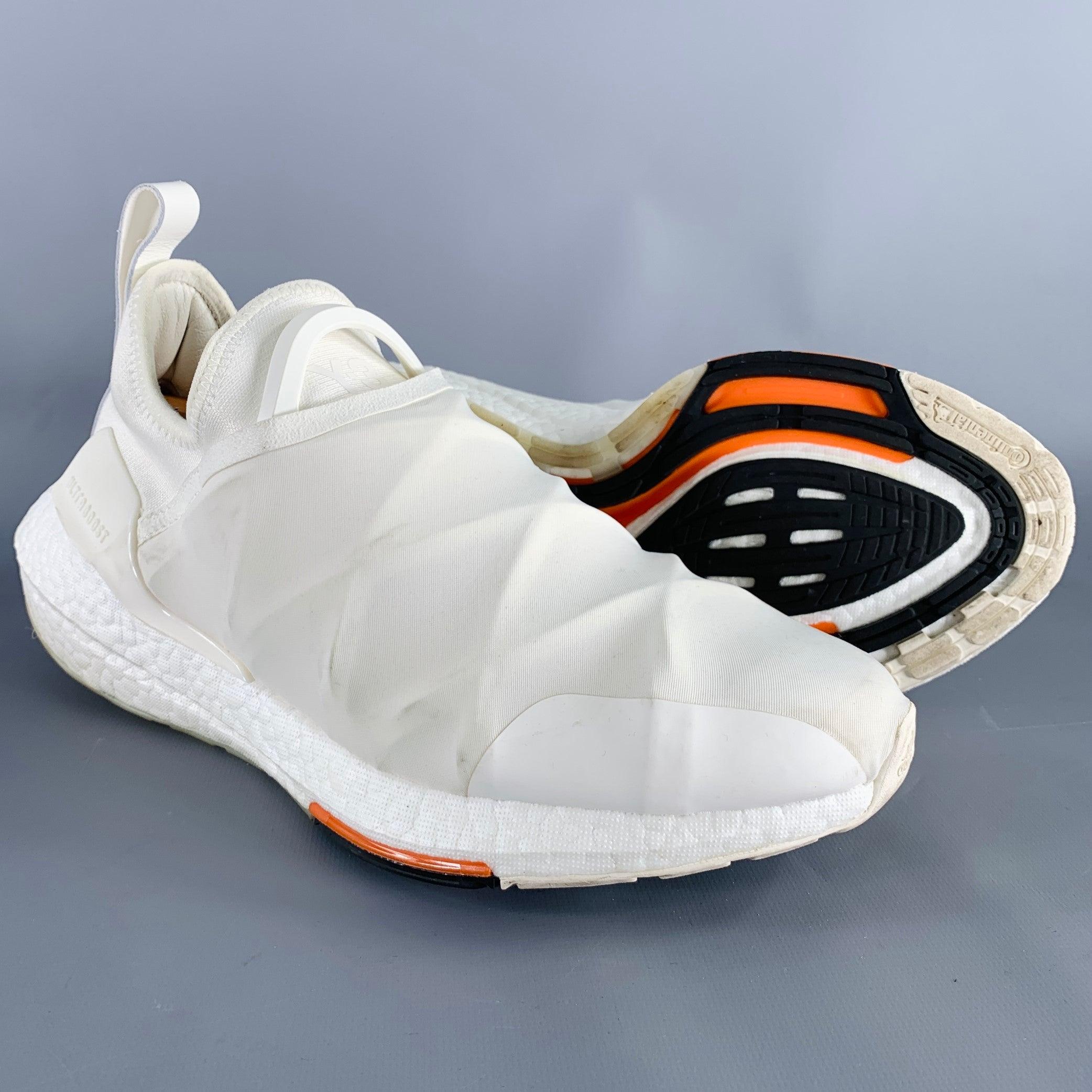  Y-3 Size 11 Ultraboost 22 White Nylon Slip On Sneakers Pour hommes 