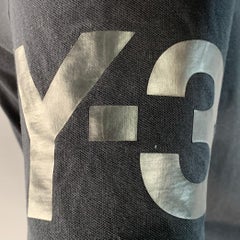 Y-3 Size M Black Cotton Logo Half Placket Polo