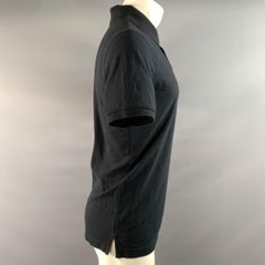 Y-3 Size M Black Patchwork Cotton Spread Collar Polo