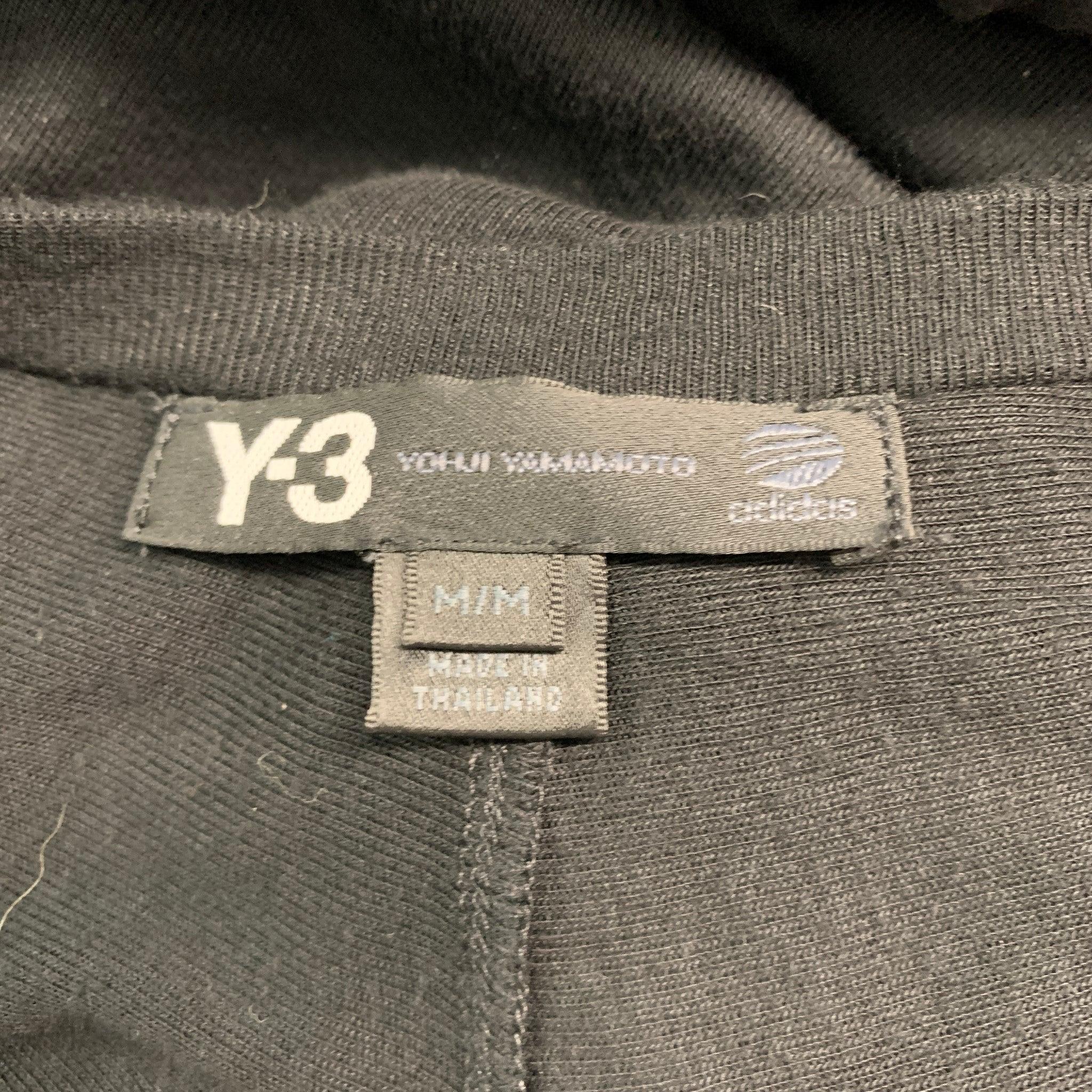 Y-3 Size M Black Polyester Viscose Hidden Buttons Cardigan For Sale 2
