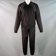 Y-3 Size M Black White Polyamide Blend Zip Up Drawstring Tracksuit