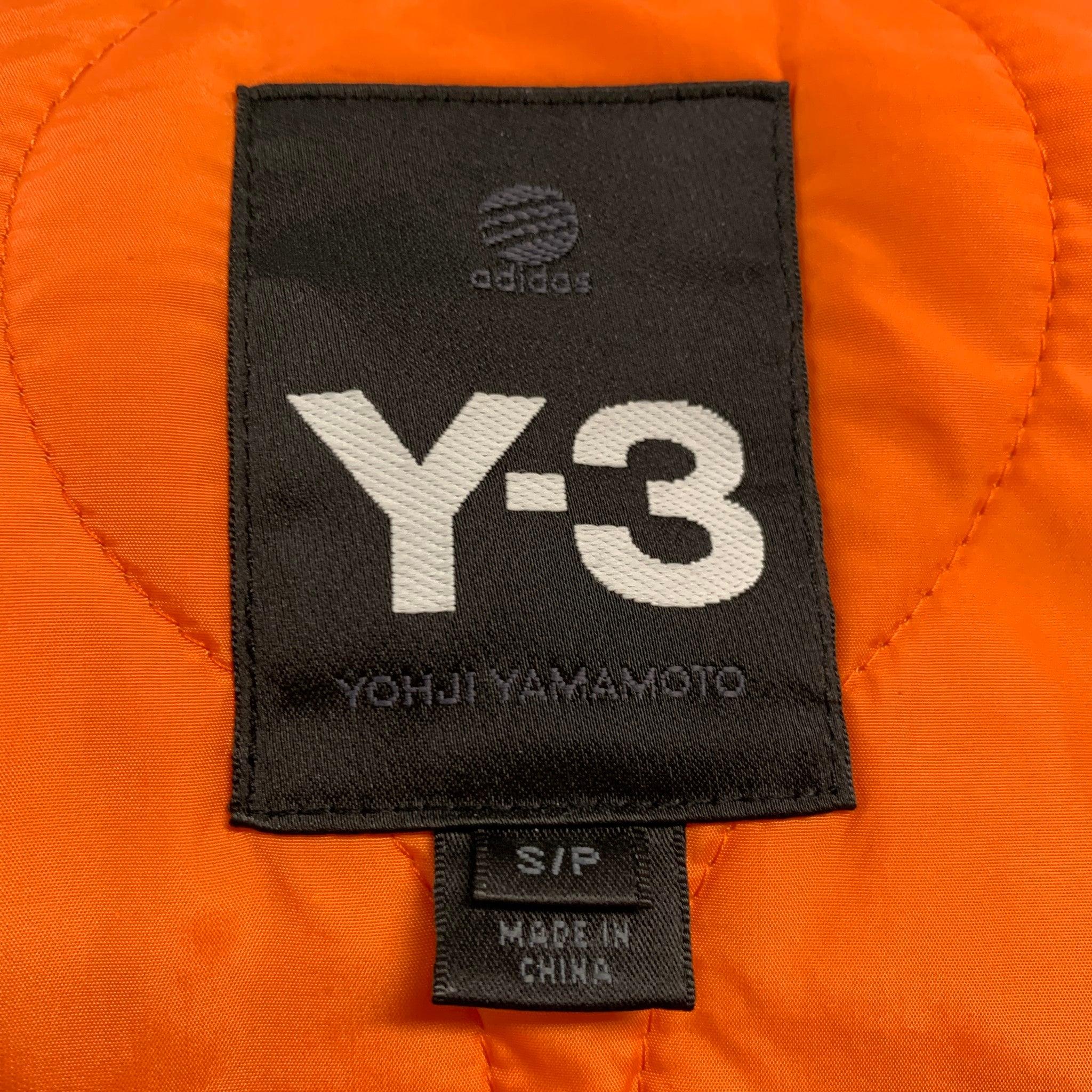 Men's Y-3 x ADIDAS Size S Grey Orange Polyamide Blend Coat For Sale
