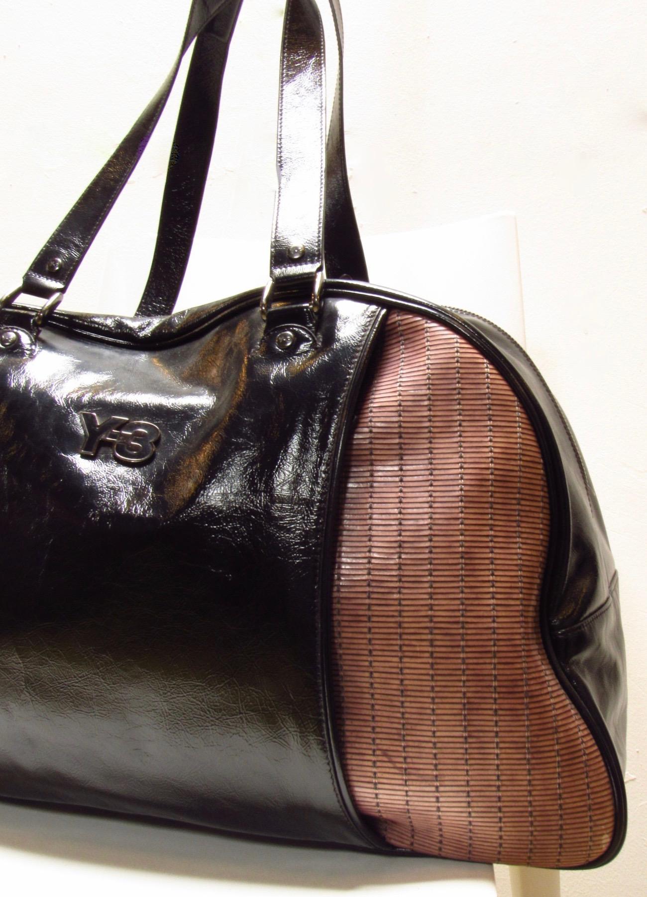 Y-3 Yohji Yamamoto Black Retro Bowling Bag
