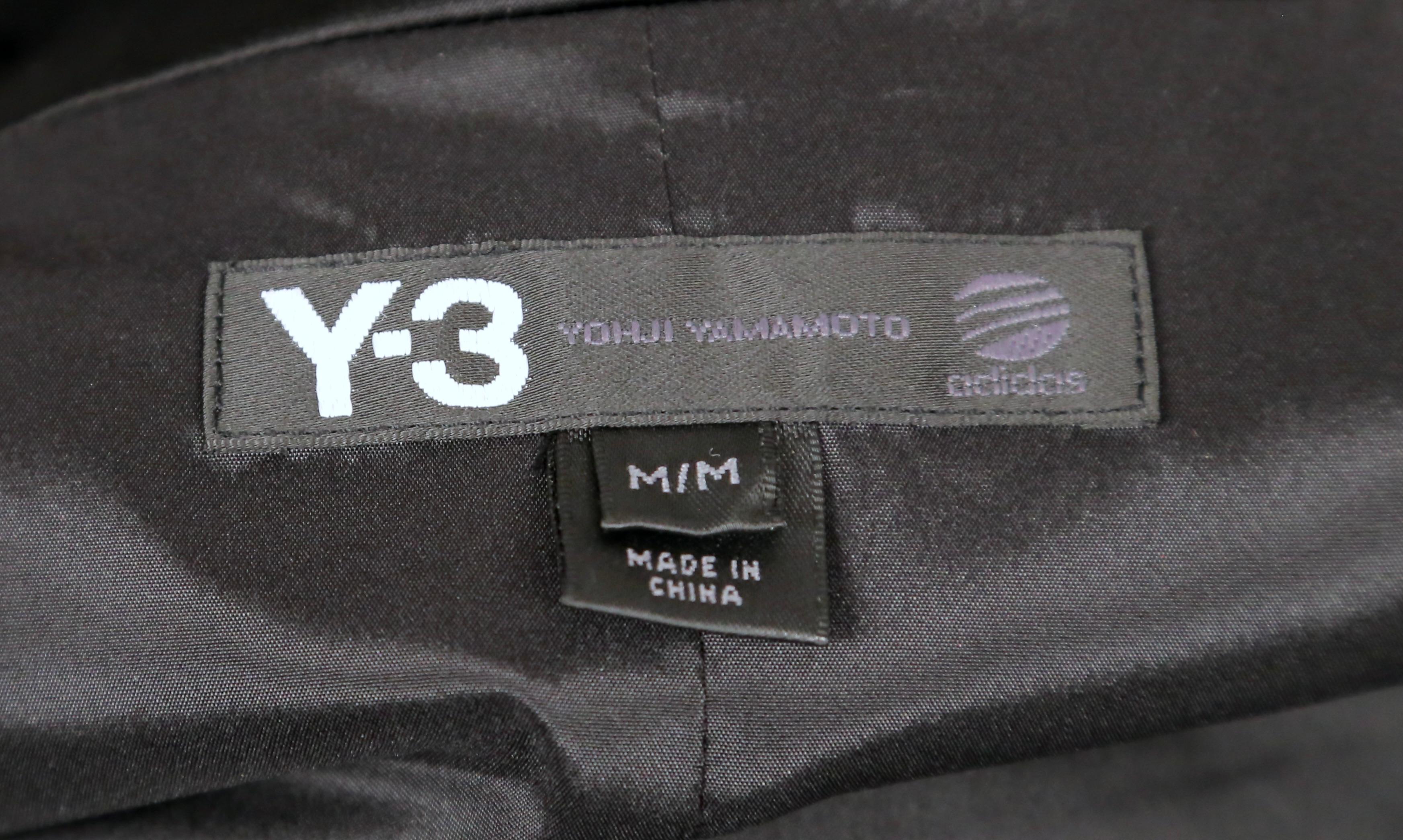 Y-3 YOHJI YAMAMOTO black satin dress with sheer skirt For Sale 3