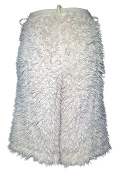 Adidas Y-3 Yohji Yamamoto x Adidas Short en fourrure de laine crème