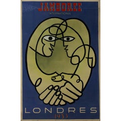 Le projet d'affiche original à la gouache pour Jamboree International Londres 1953