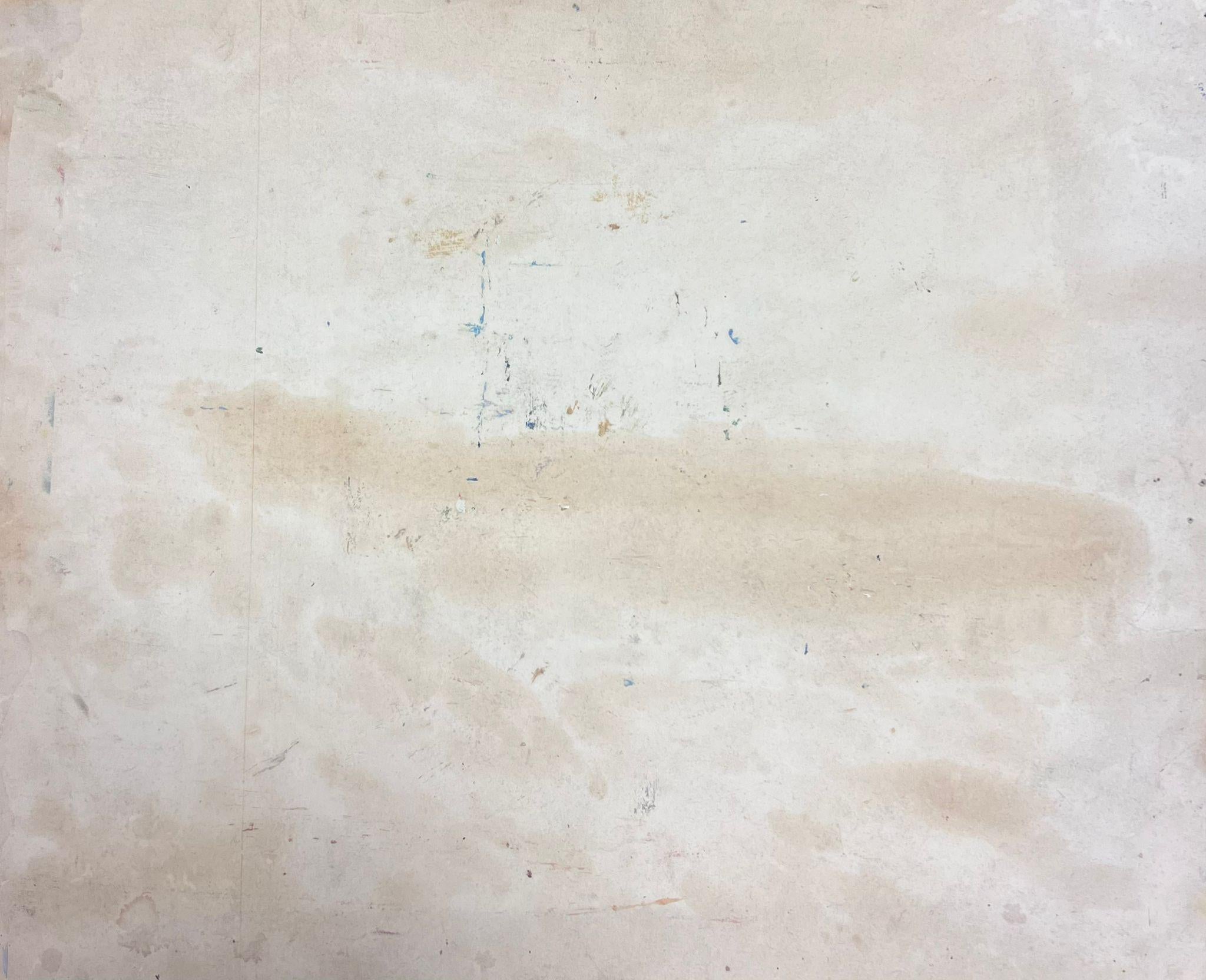 Französische Landschaft
von Y. Blanchon, französischer Impressionist der 1950er Jahre 
Öl auf Künstlerpapier, ungerahmt
Gemälde: 15 x 18 Zoll
Provenienz: aus einer großen Privatsammlung dieses Künstlers in Nordfrankreich
Zustand: originaler, guter