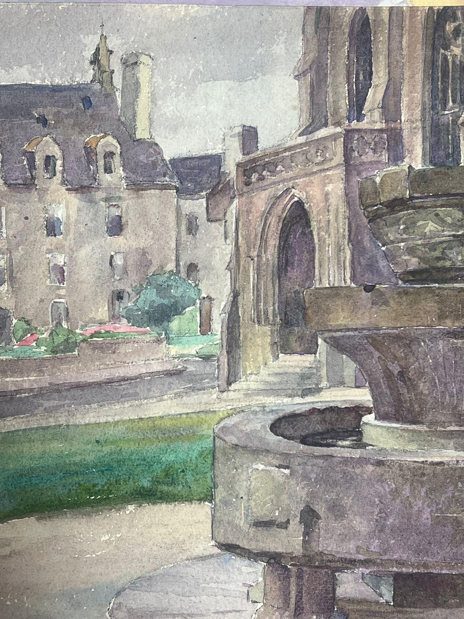 French Landscape
Y. Blanchon, French 1950's Impressionist 
watercolour on artist paper, unframed
painting: 10.5 x 13.5 inches
inscribed verso
provenance: from a large private collection of this artists work in Northern France
condition: original,