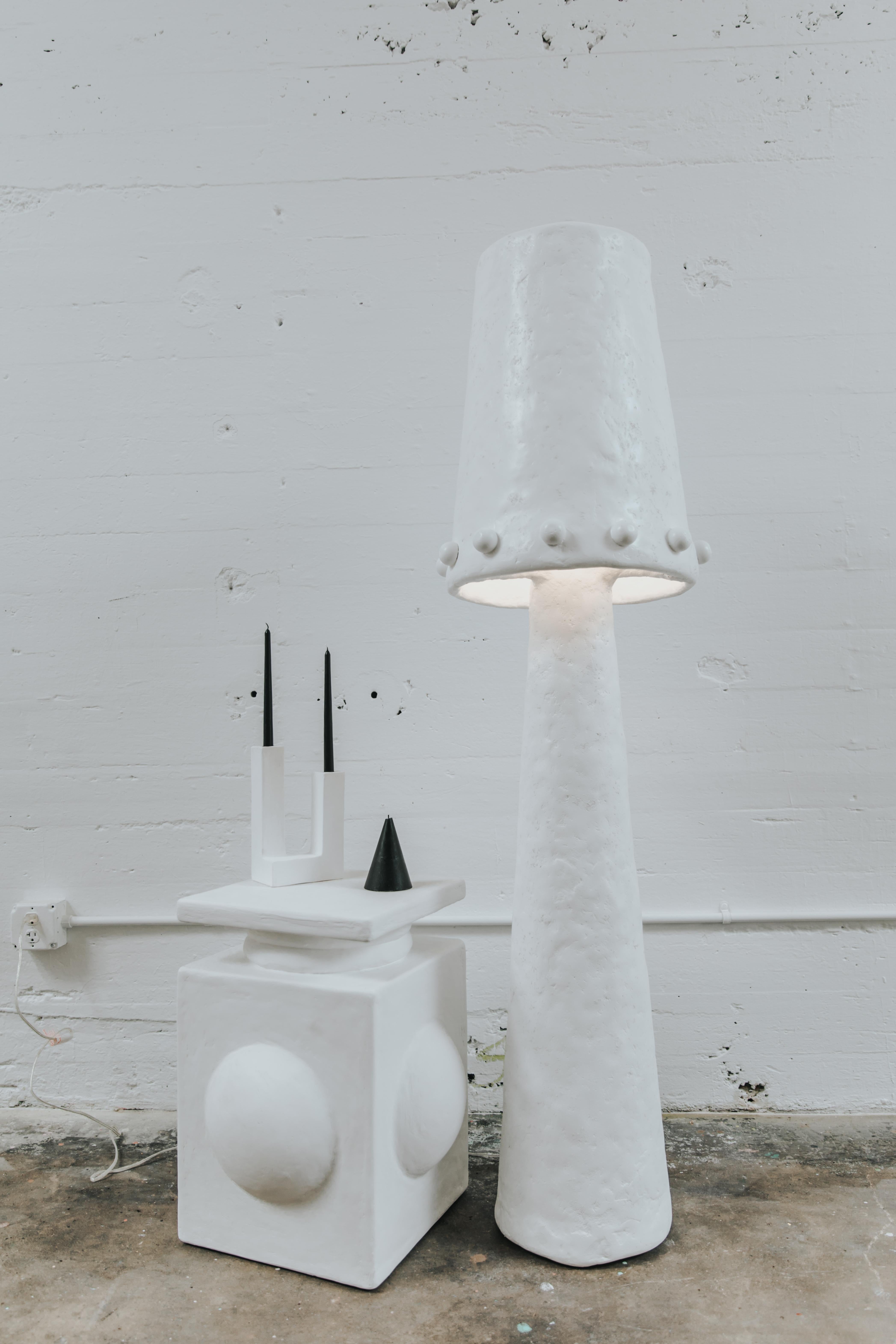 Epoxy Resin Y Candle Holder in Gypsum & Fiberglass by Brent Warr Studios For Sale