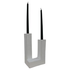 Y Candle Holder in Gypsum & Fiberglass by Brent Warr Studios