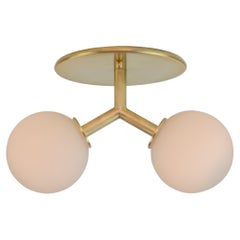 Y Flush Mount by Research Lighting, Brass, Made to Order