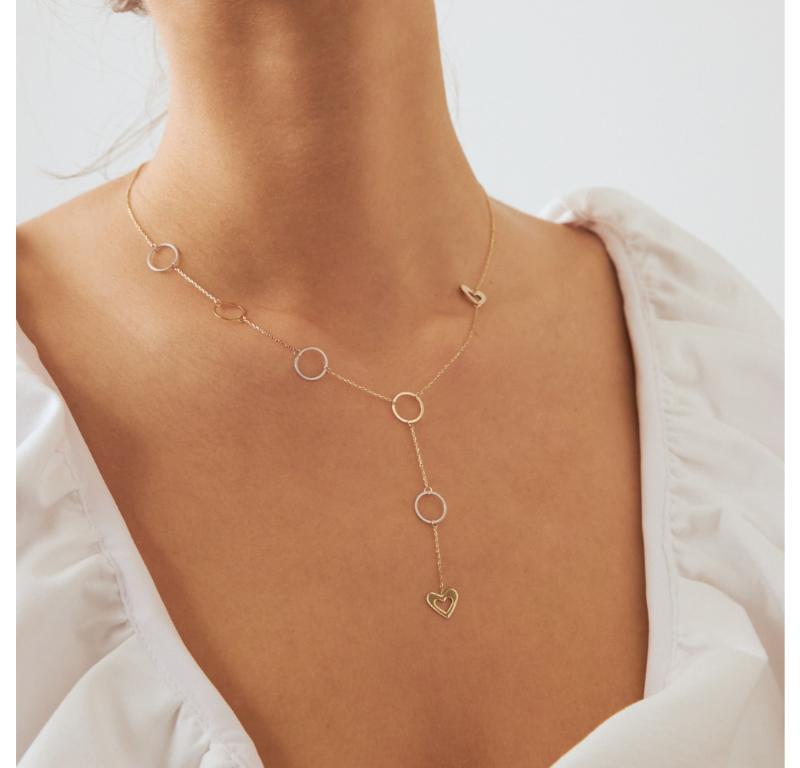 Women's Y Heart Necklace 16