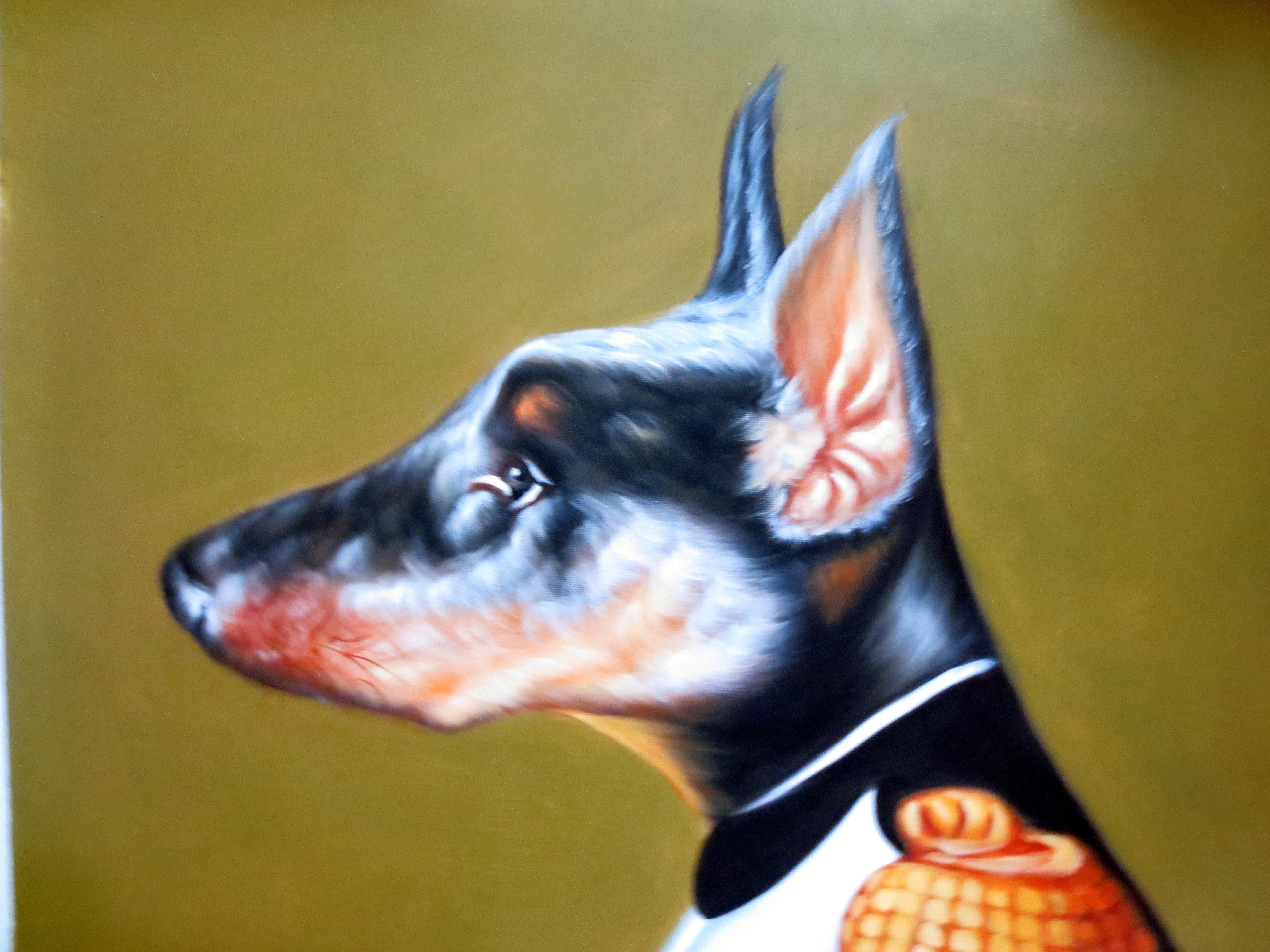 Admiral Pinscher - Painting by Y.m.Lo