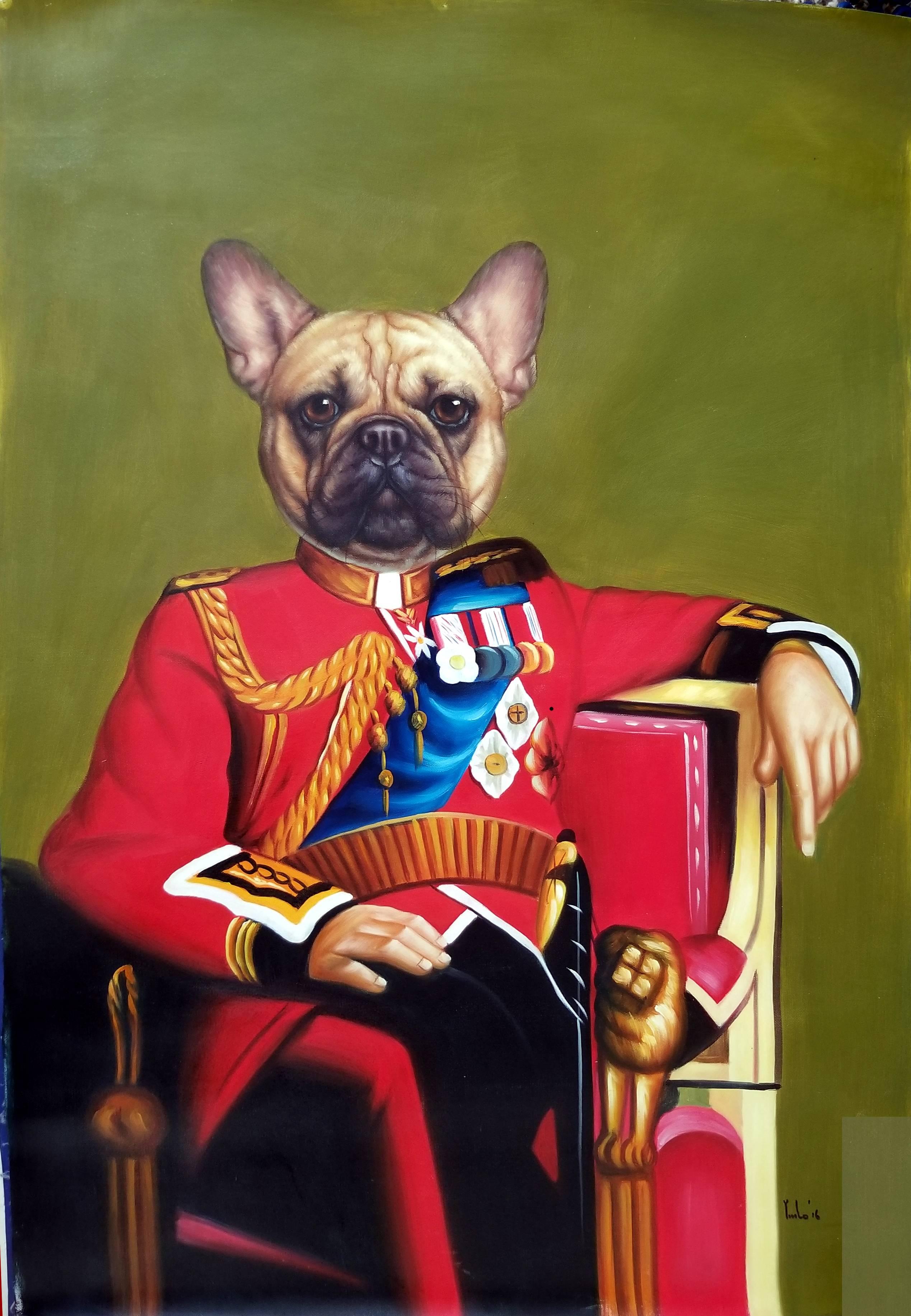 Y.m.Lo Animal Painting - Général Frenchie