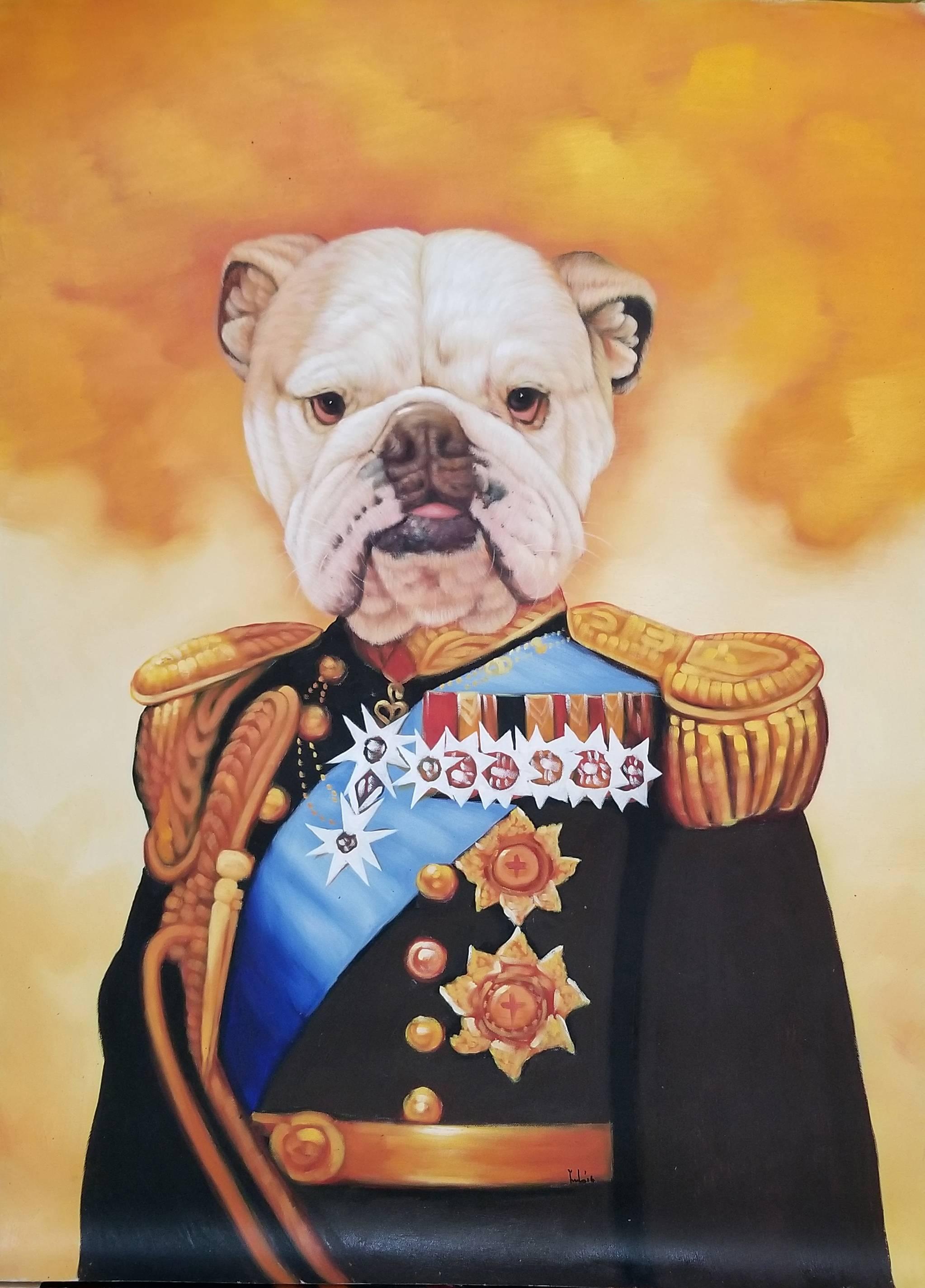 Y.m.Lo Figurative Painting - Prince Winston of Bull lV