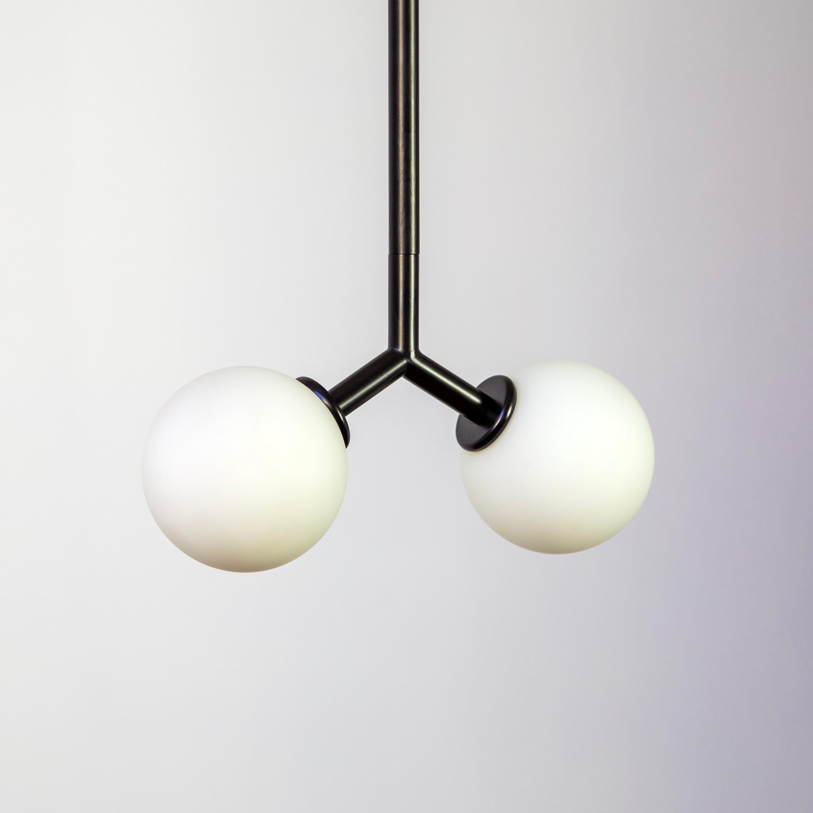 Americano Mini lampada a sospensione Y, di Research.Lighting, nera, vetro da 3 pollici, su ordinazione in vendita