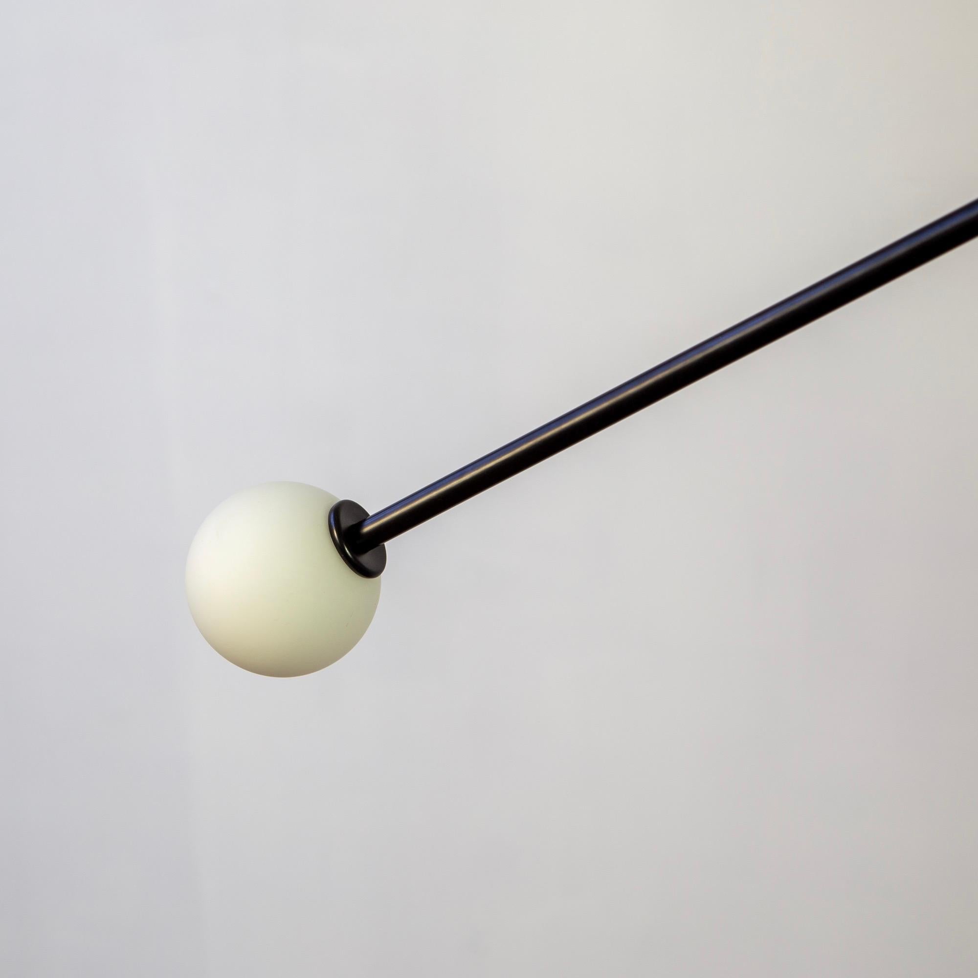 Américain Lampe suspendue Y, Medium, par RESEARCH Lighting, noir, verre 3po, fait sur commande en vente