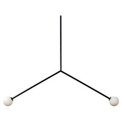 Y Pendant Light, Medium, by Research.Lighting, Black, 3in Glass, Made to Order