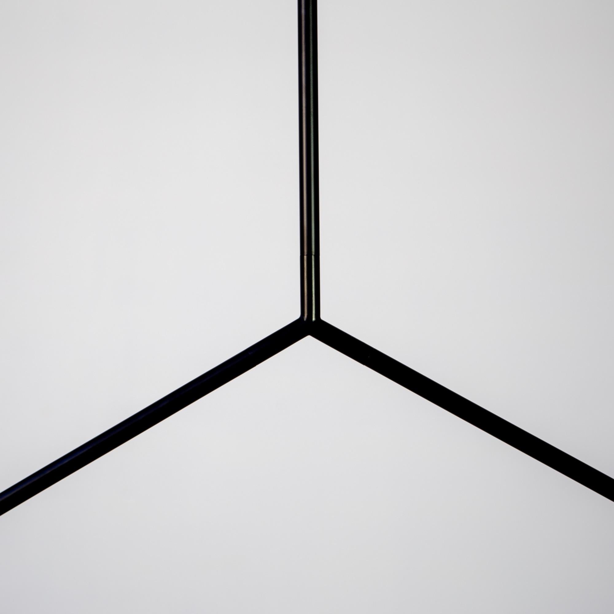 Americano Lampada a sospensione Y, piccola, di Research.Lighting, nera, vetro da 3 pollici, su ordinazione in vendita