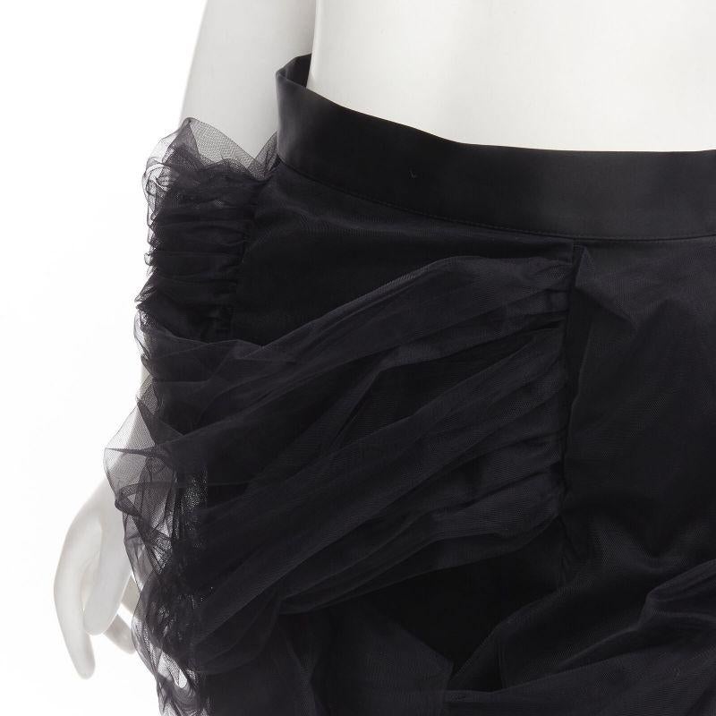 Y PROJECT black tulle asymmetric wrap satin pencil high waisted mini skirt XS
Reference: AAWC/A00301
Brand: Y Project
Material: Acetate, Blend
Color: Black
Pattern: Solid
Closure: Zip
Made in: Poland

CONDITION:
Condition: Excellent, this item was