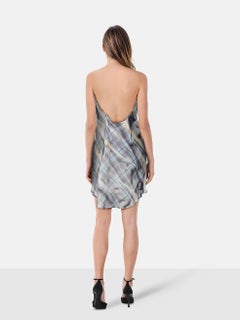 Y/Project Kariertes Schlupfkleid mit unsichtbaren Trägern Größe M