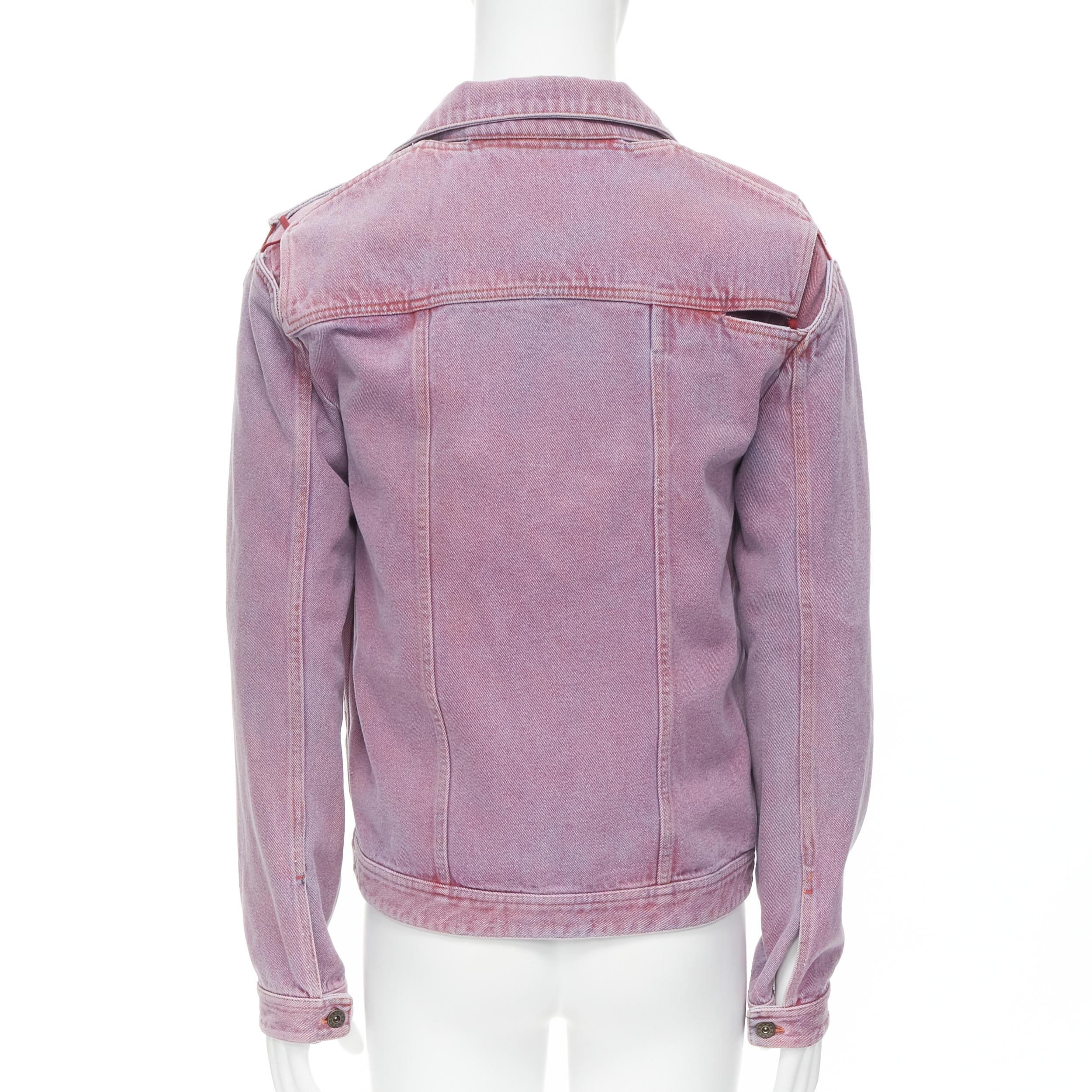 purple denim jacket mens