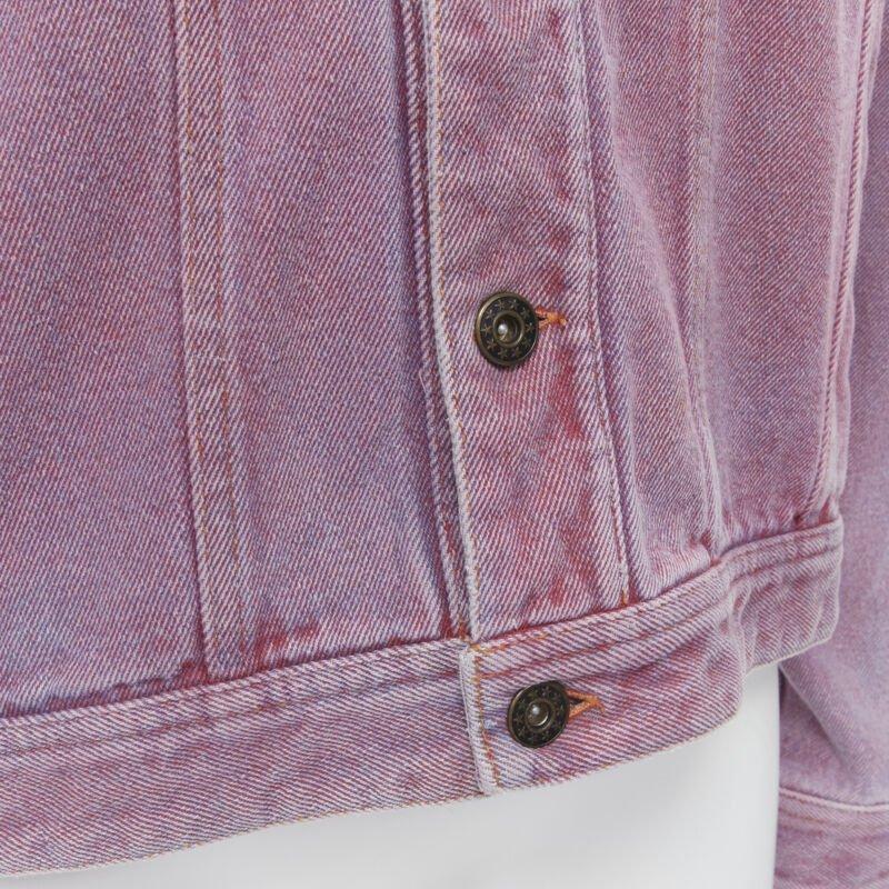 Y PROJECT purple dyed blue denim transformable 2-in-1 denim jacket EU46 S 4