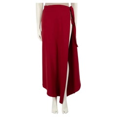 Y/Project Red Wool Wrap Side Slit Midi Skirt Size M