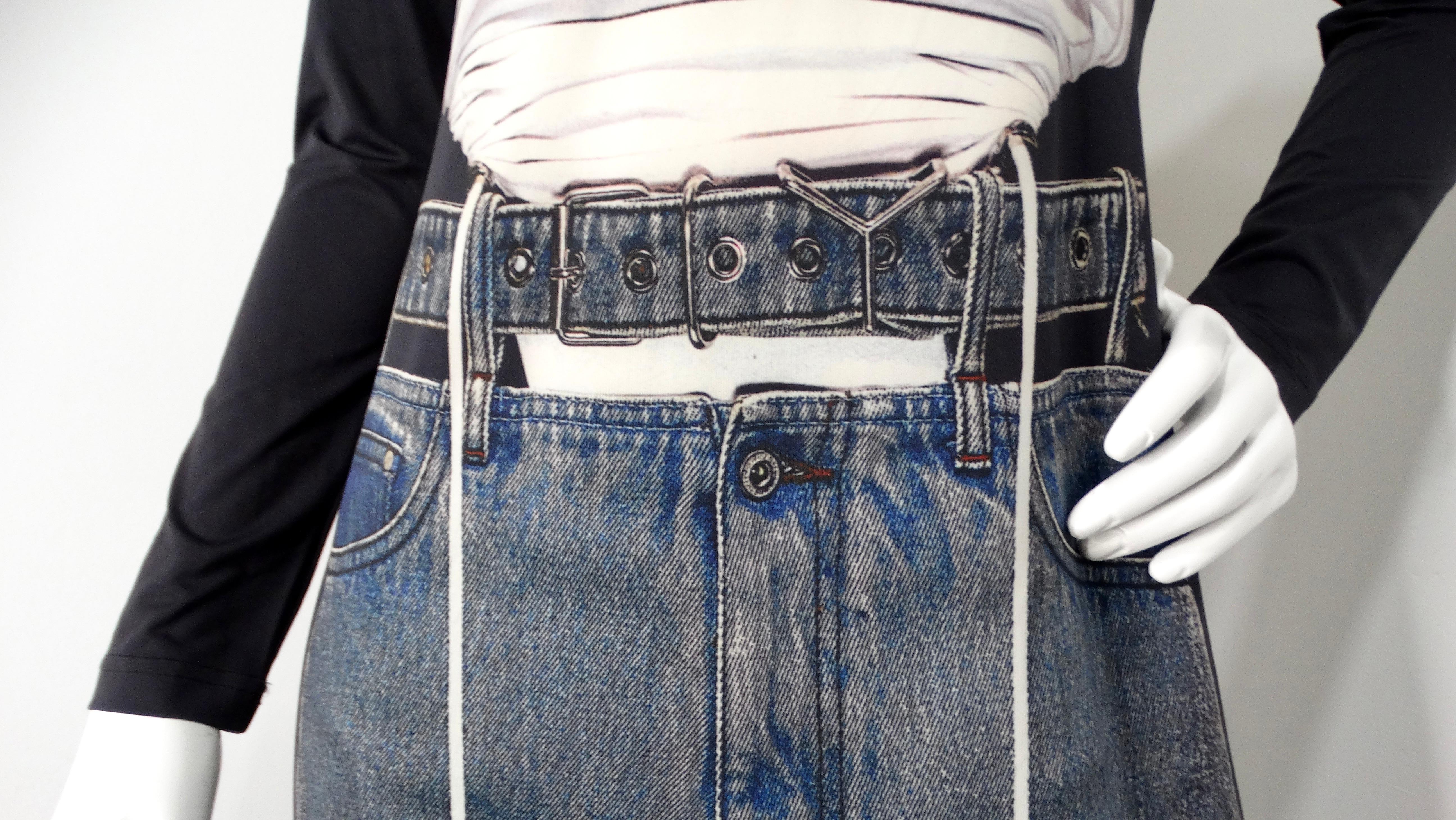 Y/Project x Jean Paul Gaultier Trompe L'Oeil Print Maxikleid im Zustand „Gut“ im Angebot in Scottsdale, AZ