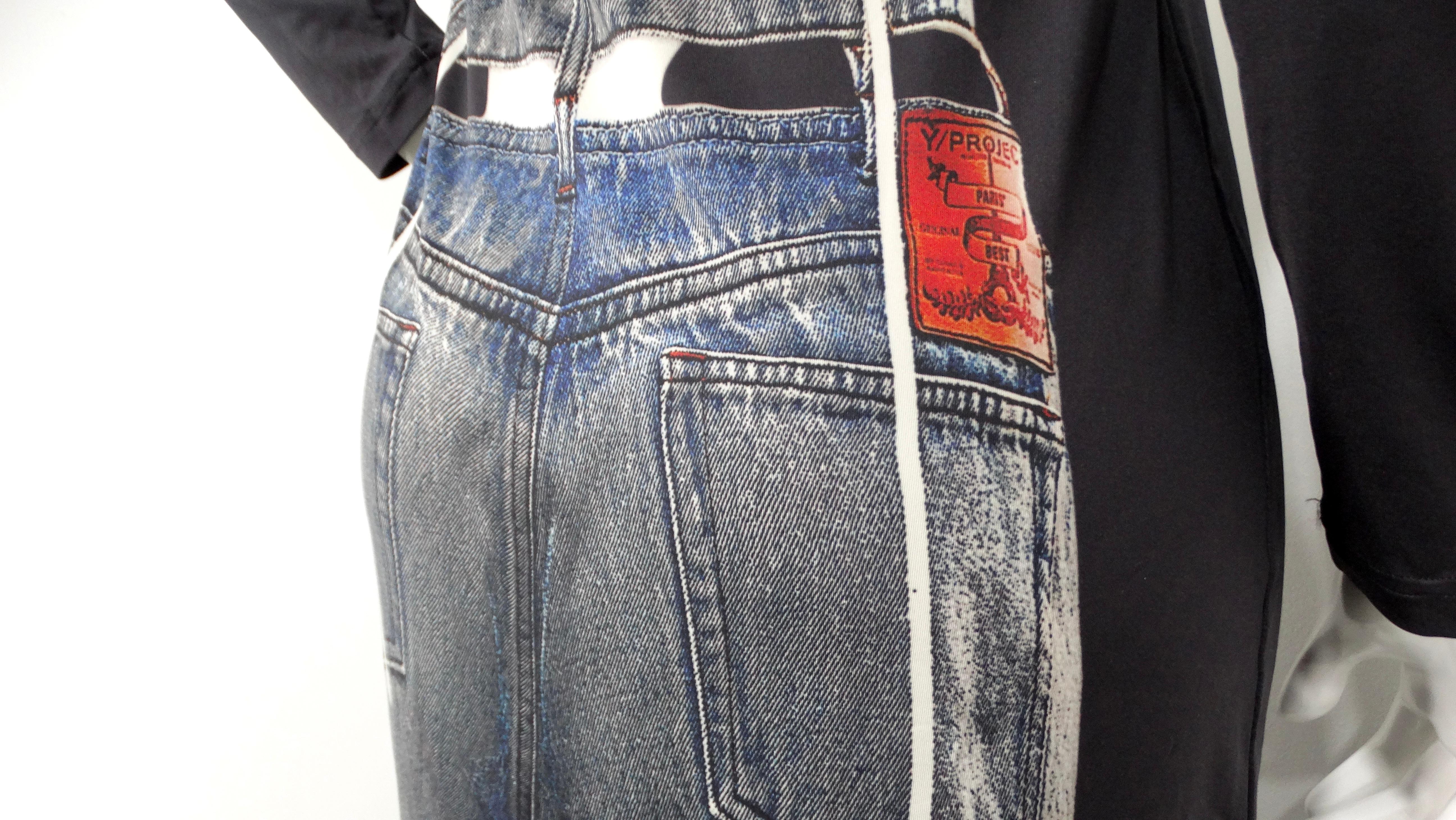Y/Project x Jean Paul Gaultier Trompe L'Oeil Print Maxikleid im Angebot 3