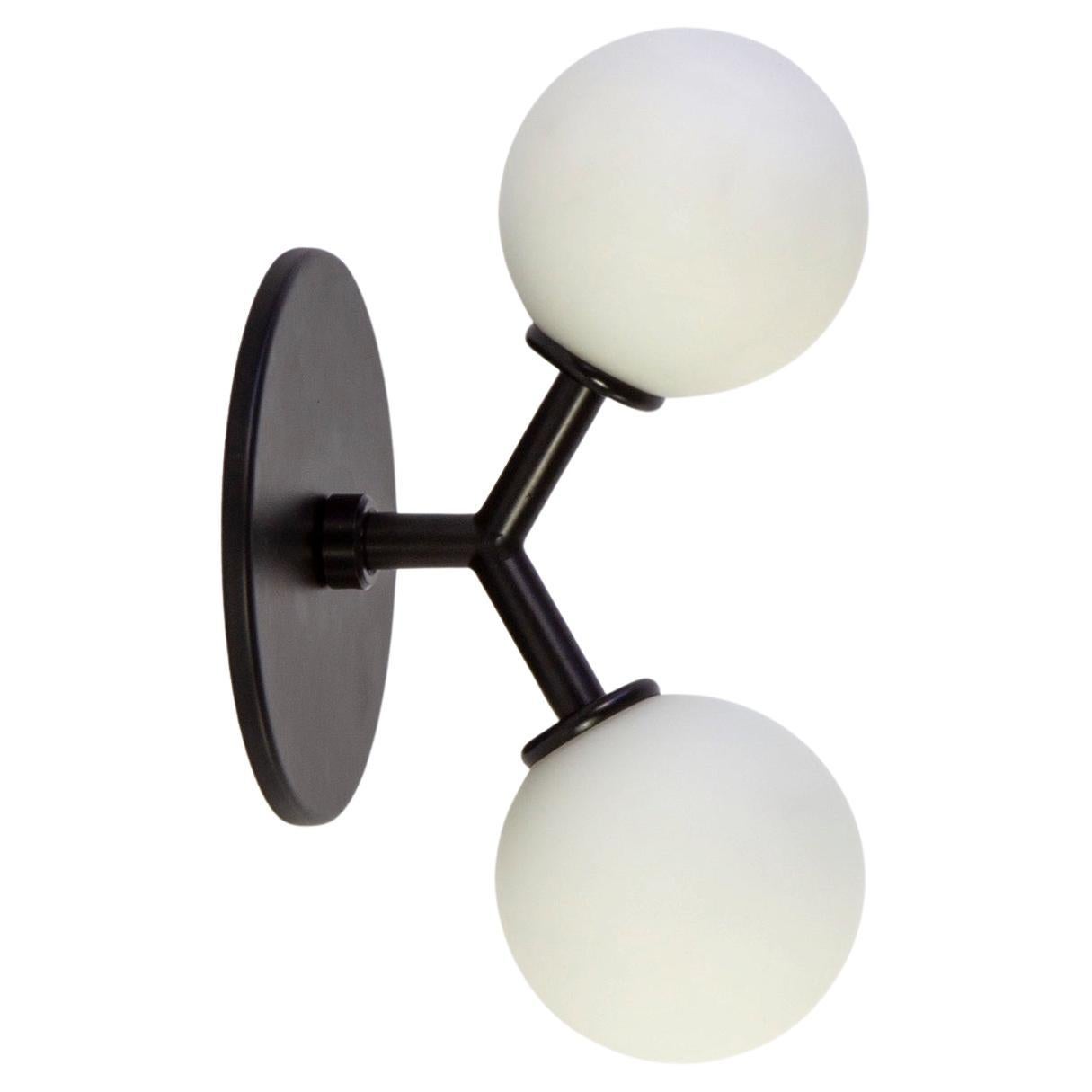Y Sconce by Research.Lighting, Black, In Stock For Sale