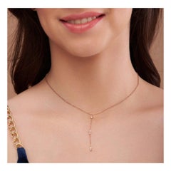 Y-shaped Moissanite Necklace 925 Sterling Silver Anniversary Gift For Women.