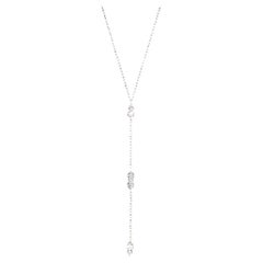 Y-shaped Moissanite Necklace 925 Sterling Silver Anniversary Gift For Women.