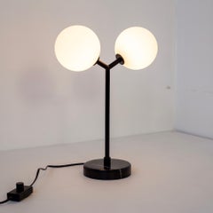 Y Table Lamp, Research.Lighting, Small, 5in Glass, Black, Marble, Dimmable LED