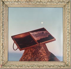 Geometric Shapes with Seascape and Moon - Esoteric Art Photograph