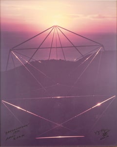 "Origination" Metal Heptagram at Sunset - Esoteric Art Photograph