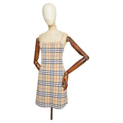 Y2K 2000’s Burberry Short Nova Check Spaghetti Strap Slip Dress