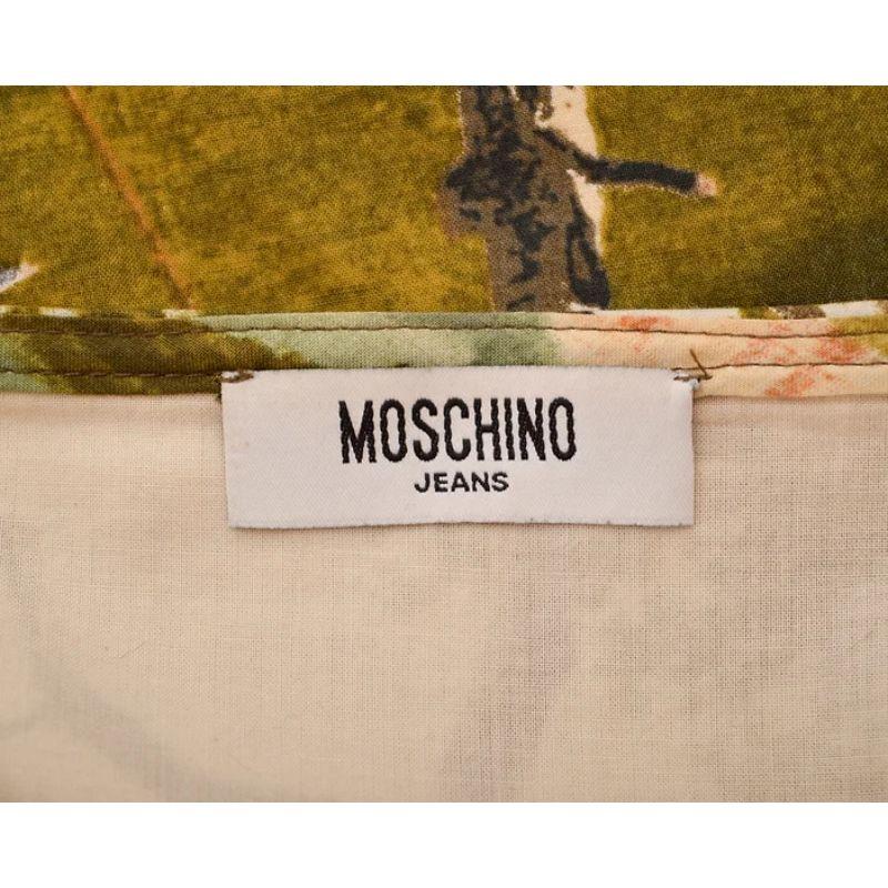 y2k 2000's Vintage Moschino 'Pierre Lecomte' Scenery Painting Tactical Skirt For Sale 1